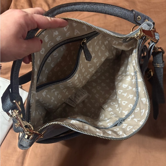 Aimee Kestenberg Mantra Crossbody Purse Denim Blue Leather Quilted Bag - Picture 7 of 7